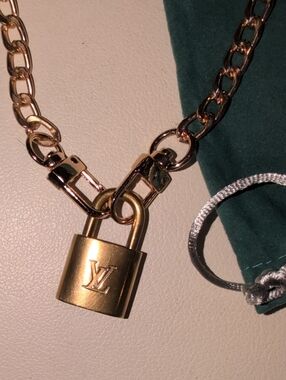 Louis Vuitton Gold-Tone Padlock Without Key # 304